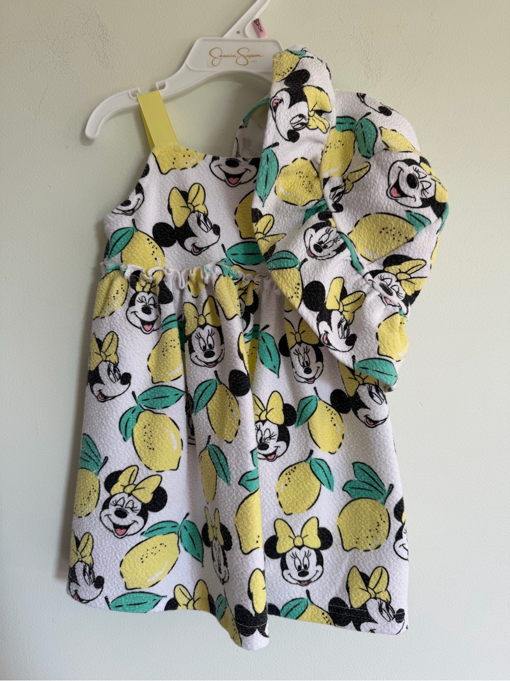 Disney Minnie Mouse Lemon Print Sundress with Matching Hat